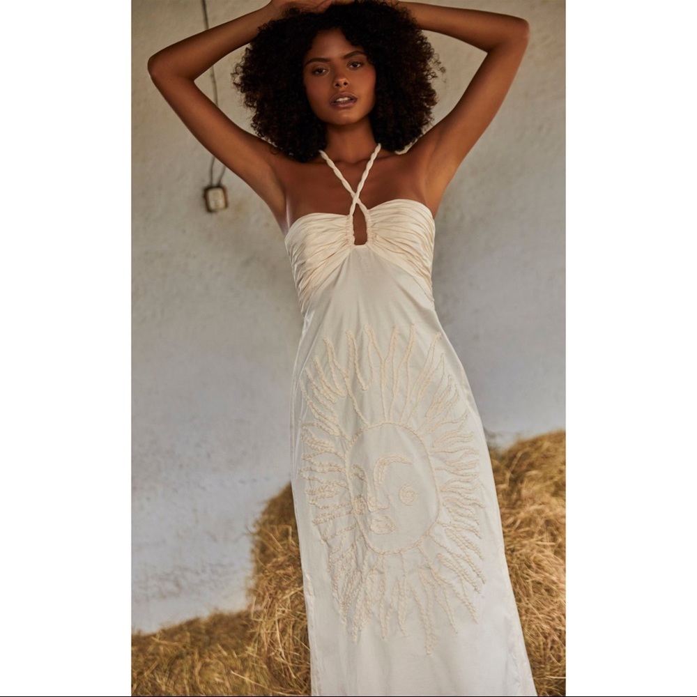 Johanna Ortiz Cotton-Blend Luces Del Cielo Midi Dress